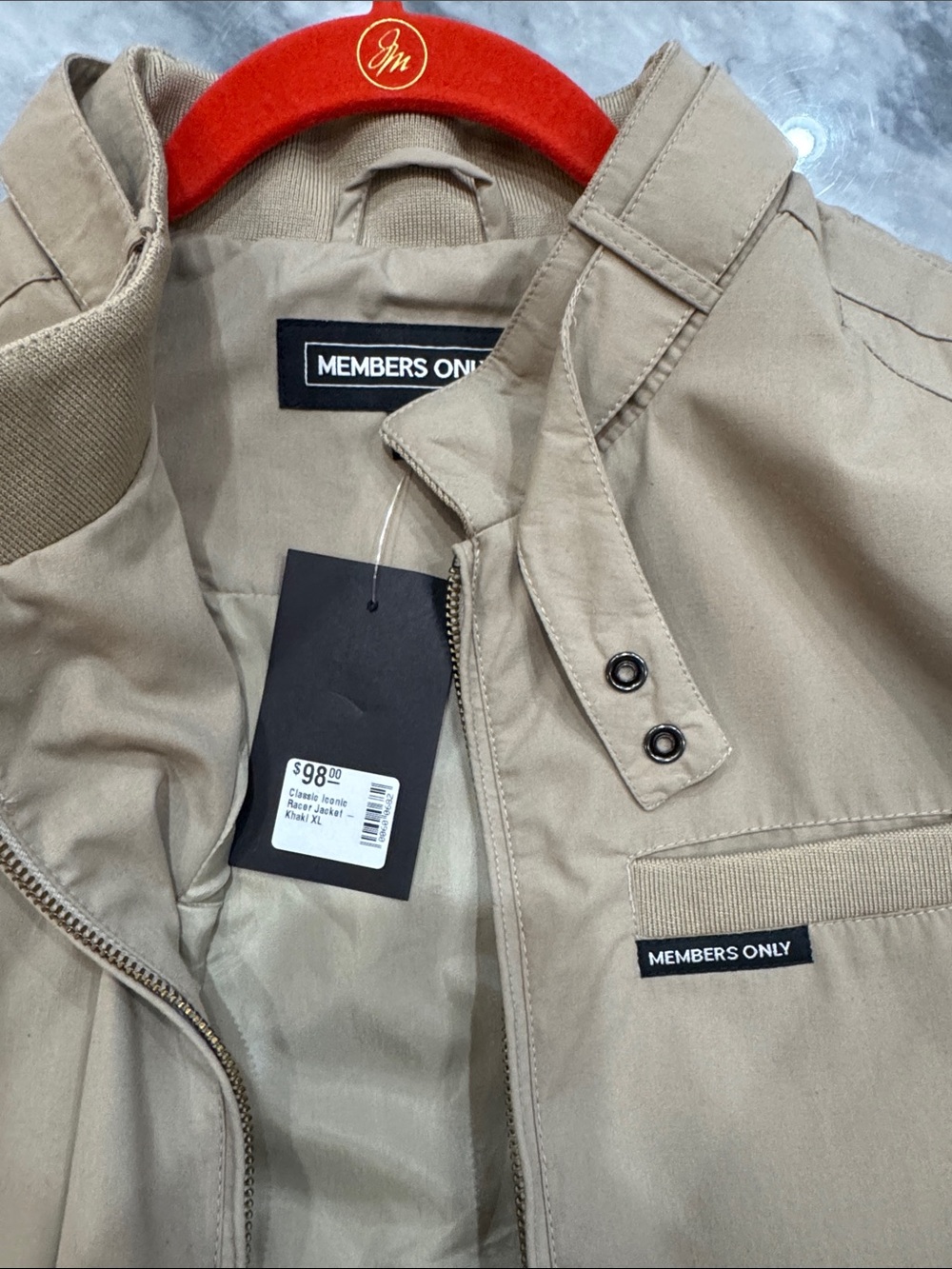 Members Only Tan Lightweight Zip Front Jacket Women's Size XL Casual Utility - Picture 2 of 6